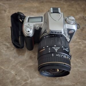 Nikon Silver and Black DSLR Camera